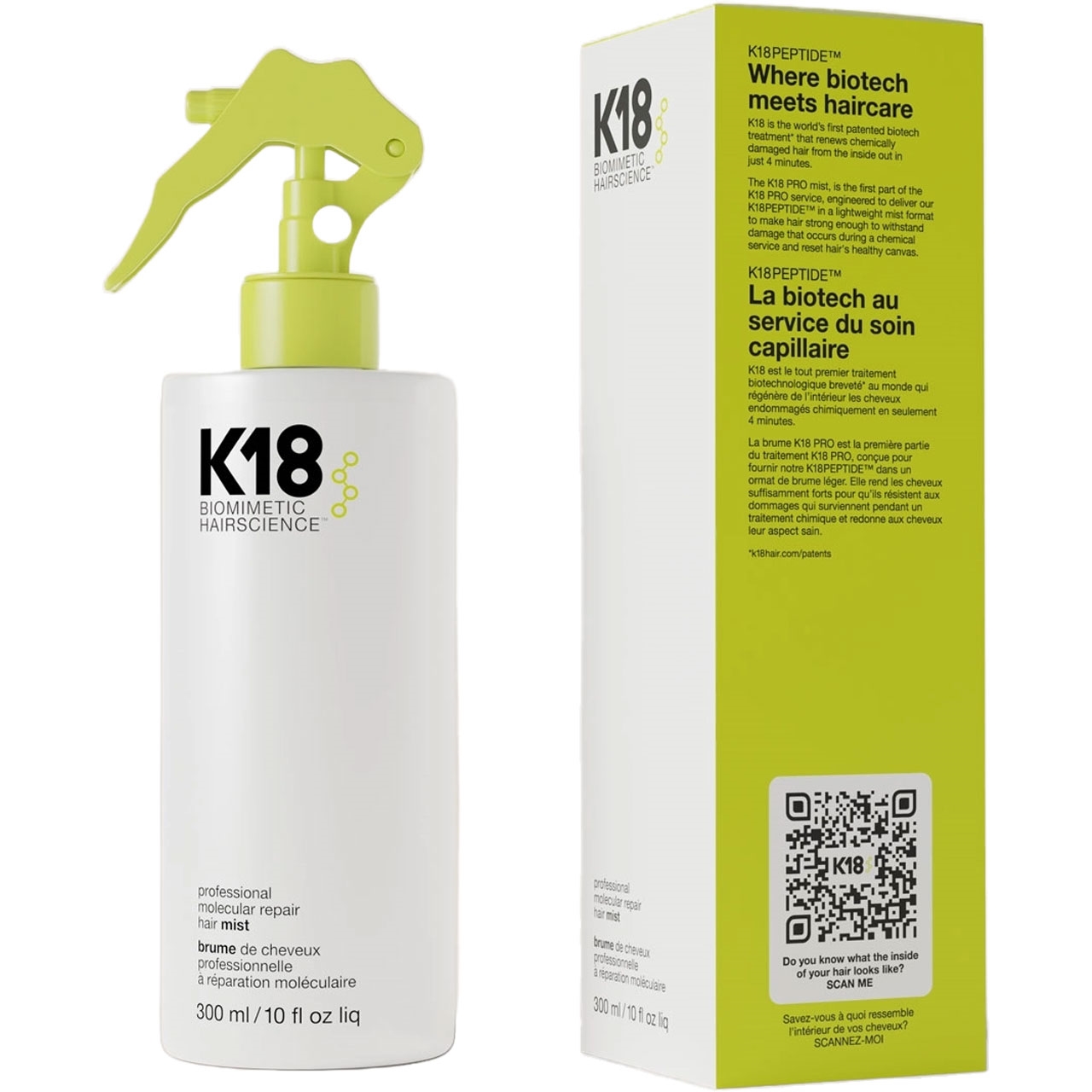 K18 Molecular repair mist + leave selling in mas